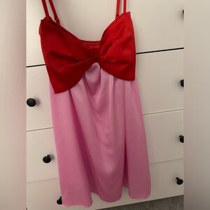 Pink and red mumu dress